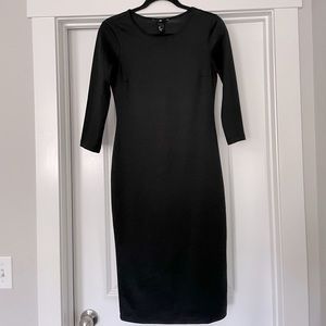 Midi 3/4 sleeve H&M black dress